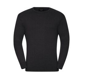 Russell JZ717 - Men's Crew Neck Knitted Pullover Charcoal Marl
