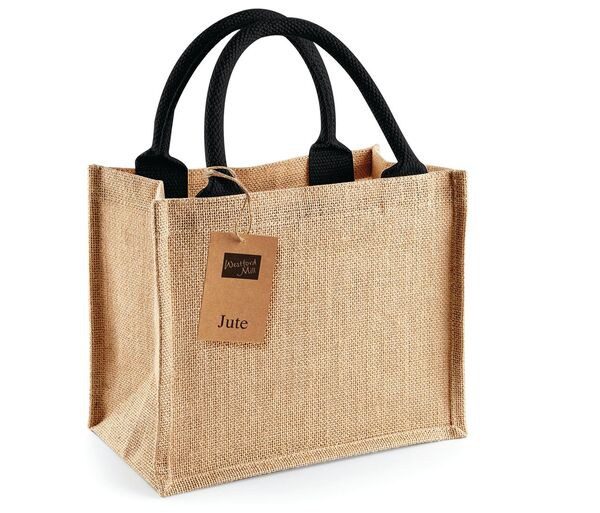 Westford mill WM412 - Eco-Friendly Burlap Tote with Cotton Handles