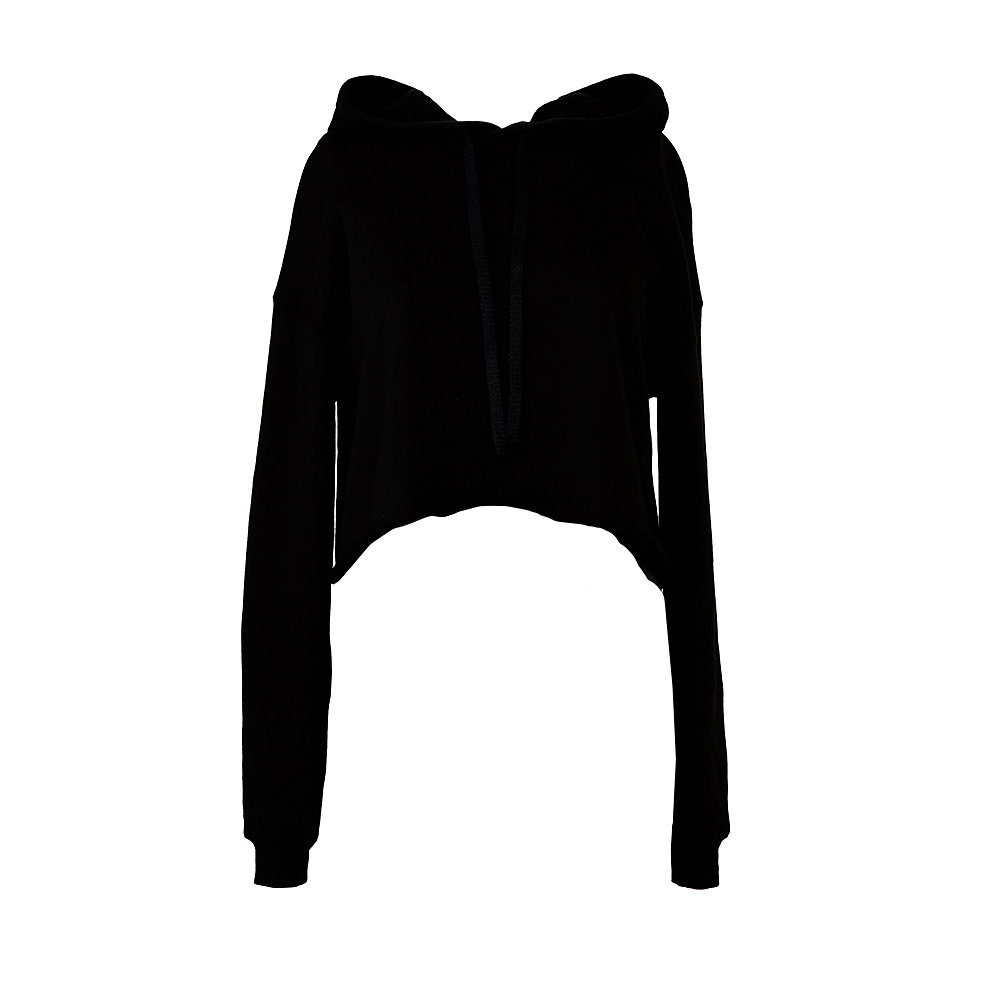 7502 women's cropped fleece hoodie