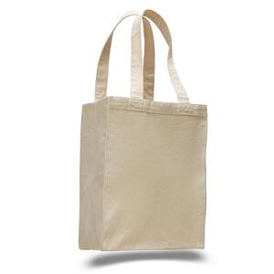 Q-Tees Q1000 - Canvas Gusset Shopping Tote Bag