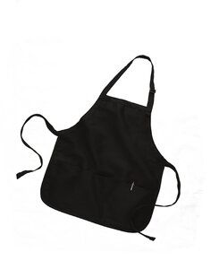 Q-Tees Q4250 - Medium Length Apron with 3 Compartment Pouch