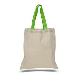 Q-Tees QTB6000 - Economical Tote Bag with Colored Handles