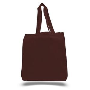 Q-Tees QTBG - Economical Tote Bag with Bottom Gusset Chocolate