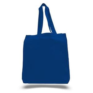Q-Tees QTBG - Economical Tote Bag with Bottom Gusset Real Azul