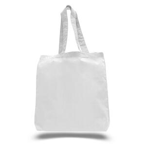 Q-Tees QTBG - Economical Tote Bag with Bottom Gusset Blanco