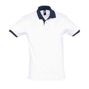 SOL'S 11369 - PRINCE Unisex Polo Shirt White/ French Navy