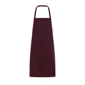 SOL'S 01744 - GRAMERCY Long Apron With Pocket Burgundy