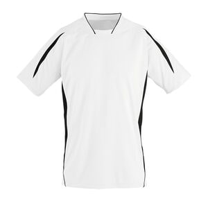 SOL'S 01639 - MARACANA 2 KIDS SSL Kids' Finely Worked Short Sleeve Shirt White / Black