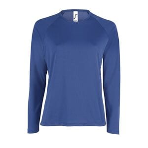SOL'S 02072 - Sporty Lsl Women Long Sleeve Sports T Shirt Royal Blue