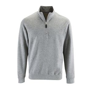 SOL'S 02088 - Stan Men's Zip High Collar Sweatshirt Mixed Grey