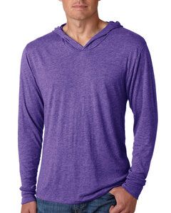 Next Level 6021 - T-shirt unisexe à capuche en tissu triblend Purple Rush