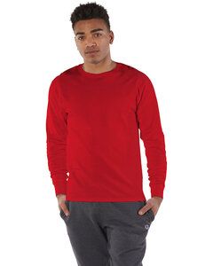 Champion CP15 - Adult Long-Sleeve Ringspun T-Shirt Athletic Red