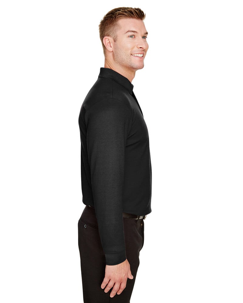 Devon & Jones DG20L - Men's CrownLux Performance Plaited Long-Sleeve Polo