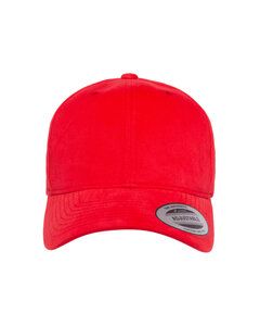 Yupoong 6363V - Adult Brushed Cotton Twill Mid-Profile Cap Red