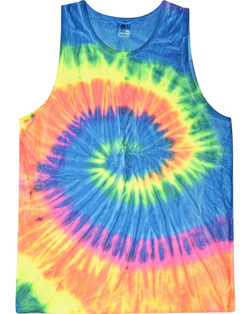 Colortone T376P - Adult Neon Rainbow Tank