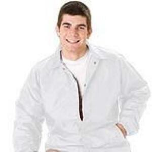 Q-Tees P201 - Lined Coach's Jacket - Adult White