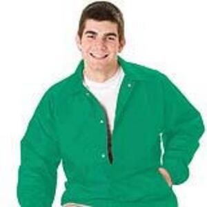 Q-Tees P201 - Lined Coach's Jacket - Adult Kelly Green