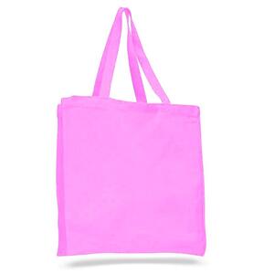 Q-Tees Q125300 - Canvas Shopper with Gusset Light Pink