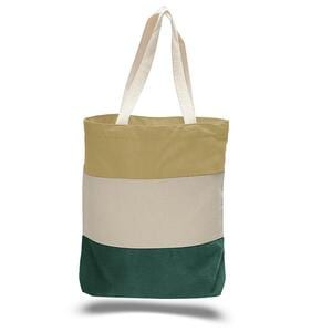 Q-Tees Q125900 - Canvas Tri-Color Professional Tote Bag