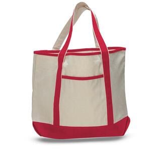 Q-Tees Q1500 - Large Canvas Deluxe Tote Rojo