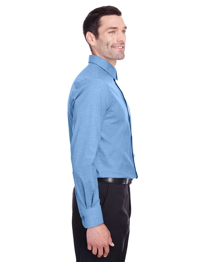 Devon & Jones DG562 - Men's Crown  Collection Stretch Pinpoint Chambray Shirt