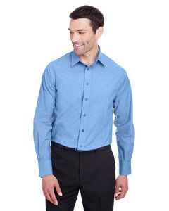 Devon & Jones DG562 - Men's Crown  Collection Stretch Pinpoint Chambray Shirt French Blue