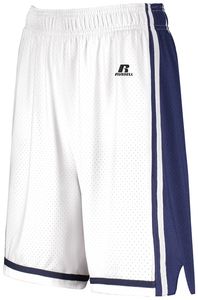 Russell 4B2VTX - Ladies Legacy Basketball Shorts White/Navy