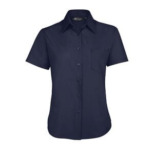 SOL'S 16070 - Escape Short Sleeve Poplin Women's Shirt Dark Blue