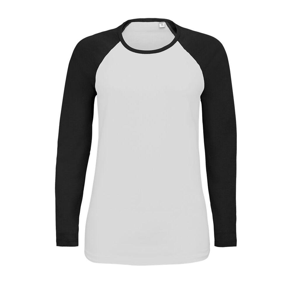 Sol's 02943 - Women's Two Colour T Shirt With Long Raglan Sleeves Milky Lsl