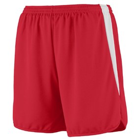 Augusta Sportswear 346 - Short para correr en pista para jóvenes Red/White