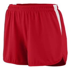 Augusta Sportswear 347 - Ladies Rapidpace Track Short Red/White