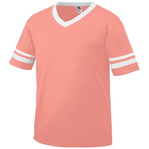 Augusta Sportswear 361 - Youth Sleeve Stripe Jersey Coral/ White