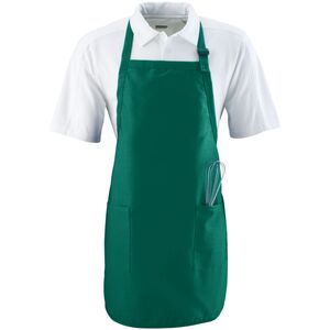 Augusta Sportswear 4350 - Full Length Apron With Pockets Verde oscuro