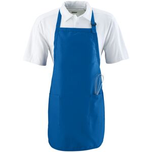 Augusta Sportswear 4350 - Full Length Apron With Pockets Royal blue