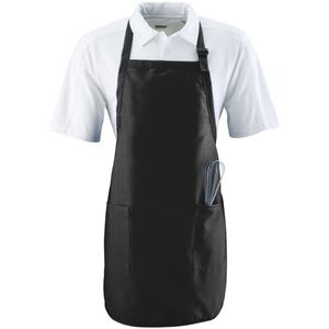 Augusta Sportswear 4350 - Full Length Apron With Pockets Black