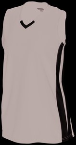 Augusta Sportswear 527 - Ladies Wicking Mesh Powerhouse Jersey Negro / Blanco