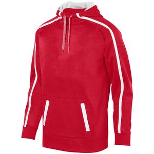 Augusta Sportswear 5554 - Stoked Tonal Heather Hoodie Red/White
