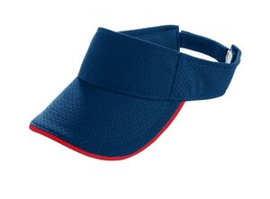 Augusta Sportswear 6224 - Youth Athletic Mesh Two Color Visor Navy/Red