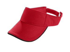 Augusta Sportswear 6224 - Youth Athletic Mesh Two Color Visor Rojo / Negro
