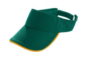 Augusta Sportswear 6224 - Youth Athletic Mesh Two Color Visor Dark Green/Gold