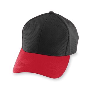 Augusta Sportswear 6235 - Athletic Mesh Cap Negro / Rojo