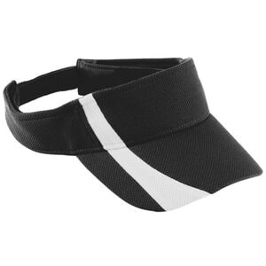 Augusta Sportswear 6260 - Adjustable Wicking Mesh Two Color Visor Negro / Blanco