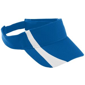 Augusta Sportswear 6261 - Youth Adjustable Wicking Mesh Two Color Visor Royal/White