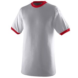 Augusta Sportswear 711 - Youth Ringer T Shirt Athletic Heather/Red