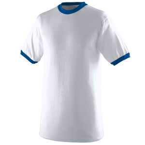Augusta Sportswear 711 - Youth Ringer T Shirt White/Royal