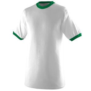 Augusta Sportswear 711 - Youth Ringer T Shirt White/Kelly