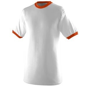 Augusta Sportswear 711 - Youth Ringer T Shirt White/Orange