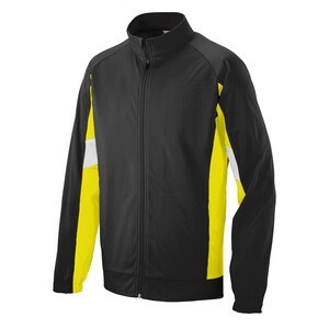 Augusta Sportswear 7723 - Youth Tour De Force Jacket Black/ Power Yellow/ White