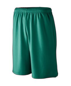 Augusta Sportswear 802 - Longer Length Wicking Mesh Athletic Short Verde oscuro