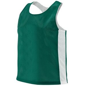 Augusta Sportswear 968 - Ladies Reversible Tricot Mesh Lacrosse Tank Dark Green/White